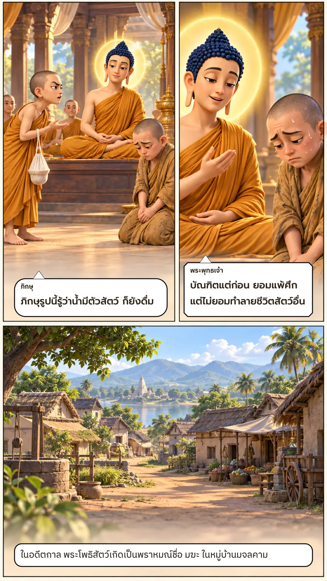 กุลาวกชาดก ตอนที่ ๑ หน้า ๓